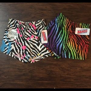 NWT Girls Soffe Cheer Shorts Limited Edition